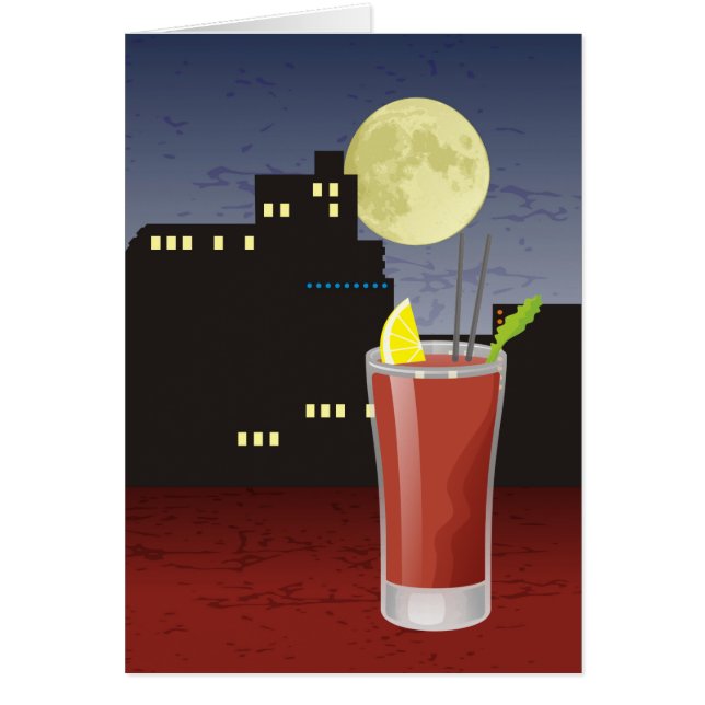 Bloody Mary Recipe Hälsningskort (Framsidan)