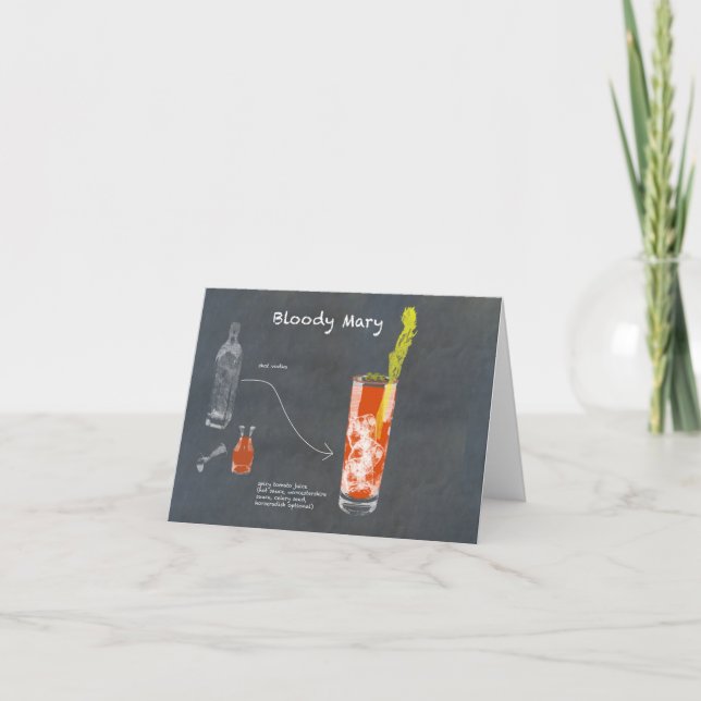 Bloody Mary Recipe Kort (Framsida)