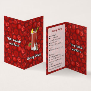 Bloody Mary Recipe Visitkort