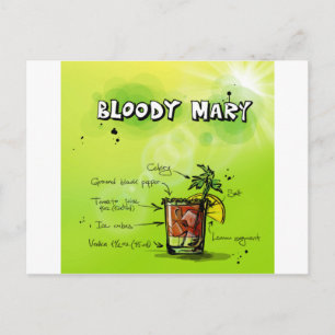 Bloody Mary Recipe Vykort