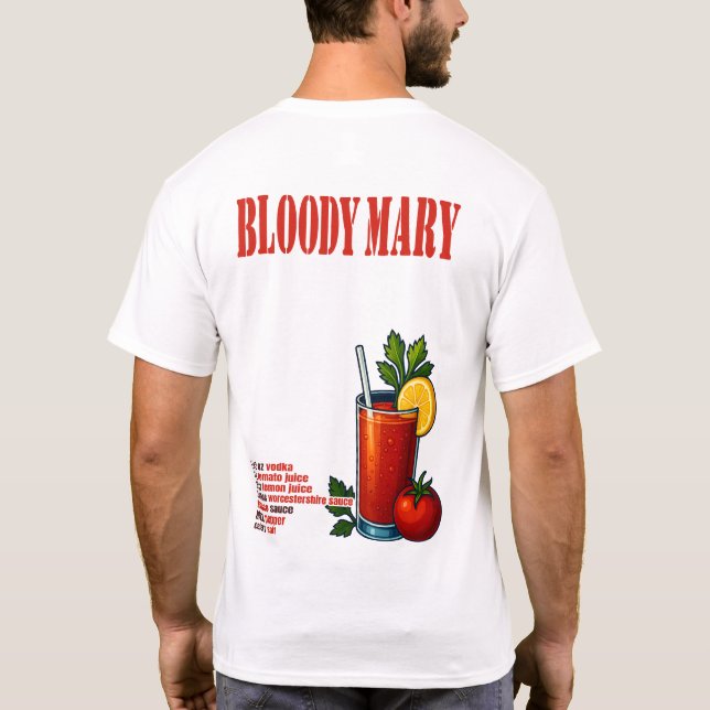 Bloody Mary T-Shirt – Bold Brunch Cocktail (Baksida)