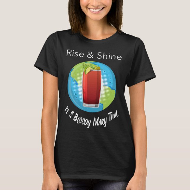 Bloody Mary Time Brunch Wonderlust Graphic T Shirt (Framsida)