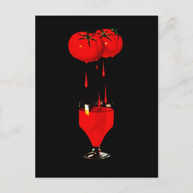 BLOODY MARY TOMATO JUICE POSTCARD VYKORT (Framsida)