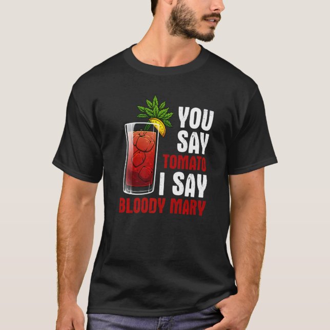 Bloody Mary utformar Manar Women Mix Vodka Drinkin T Shirt (Framsida)