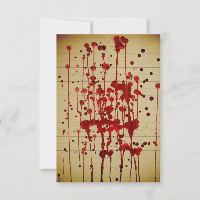 Bloody notebook Halloween Inbjudningar (Framsida)