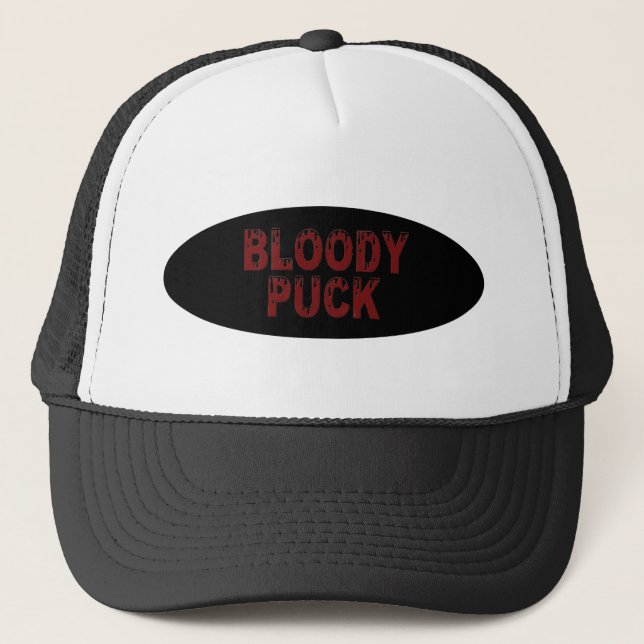 Bloody Puck Black truckerkeps (Framsida)