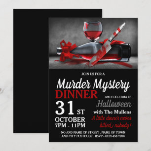 Bloody Scene, Murder Myasty Halloween Middag Inbjudningar