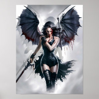 Bloody Sexy Vampire Warrior Poster Art