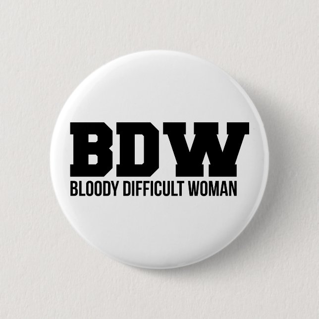 Bloody Sficult Woman Badge Knapp (Framsida)