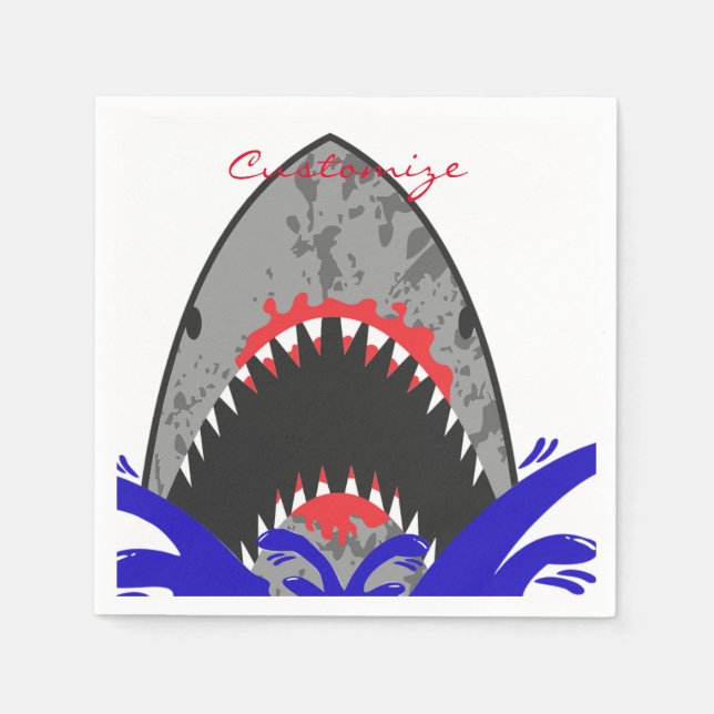 Bloody Shark Jaws Thunder_Cove Pappersservett (Framsidan)