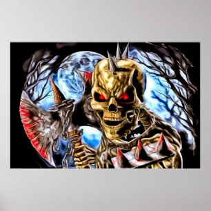 Bloody Skeleton Poster