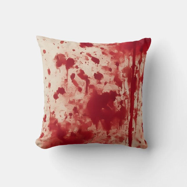 Bloody Spatter Halloween Dekorativ kudde (Framsida)