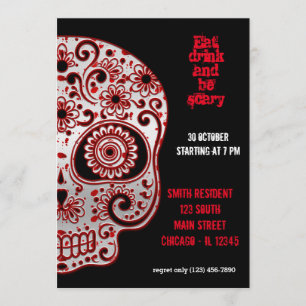 Bloody Sugar Skull Inbjudningar