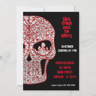 Bloody Sugar Skull Inbjudningar