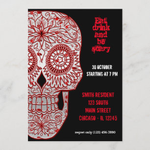 Bloody Sugar Skull Inbjudningar