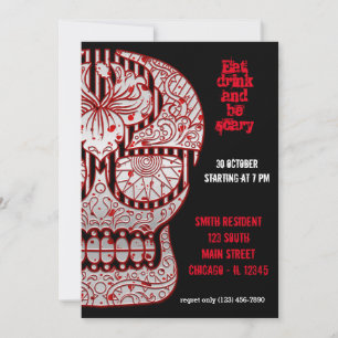 Bloody Sugar Skull Inbjudningar
