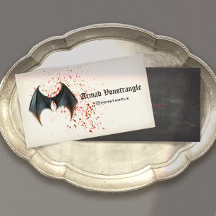 Bloody Vampire Fladdermus Vingar Visitkort