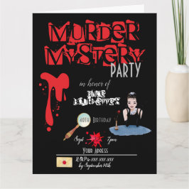 Bloody WHODunIt Escape-rumsinbjudan Postcard Kort