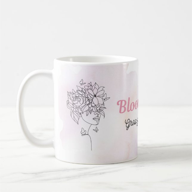Bloom and Breathe Blommig Mugg (Vänster)