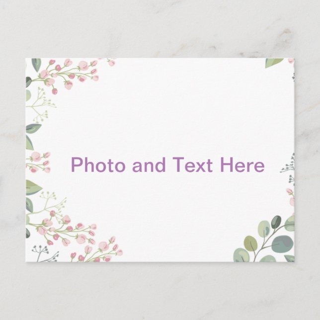 Bloom anpassad design  vykort (Framsida)