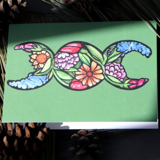 Bloom av tredubbel Måne-symbol Kort (Skapare uppladdad)