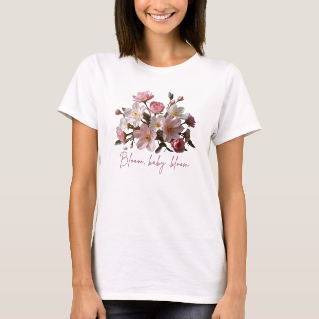 Bloom baby, blåsskjorta t shirt (Framsida)