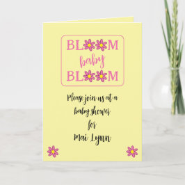 Bloom Baby Bloom Baby Shower Inbjudan
