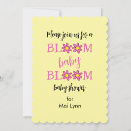Bloom Baby Bloom Baby Shower Inbjudningar