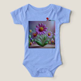 "Bloom Baby Bloom" Blommigt Bodykostym T Shirt