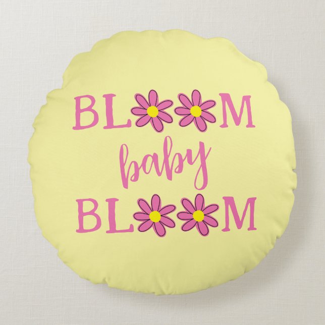 Bloom Baby Bloom Rund Kudde (Framsidan)
