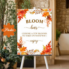 Bloom Bar Höst Boho Blommig Bröllopsfest Poster