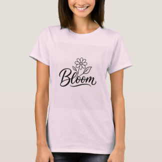 Bloom Blomma Minimalistisk Design T Shirt