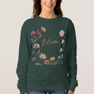 Bloom Blommig Mjuk Pastell Botanisk Design T Shirt