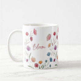 Bloom Blommig Mjuk Pastell Botanisk Inspirerande Kaffemugg