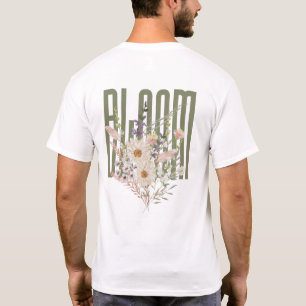 Bloom Blommigt Typography Cottagecore Aesthetic T Shirt
