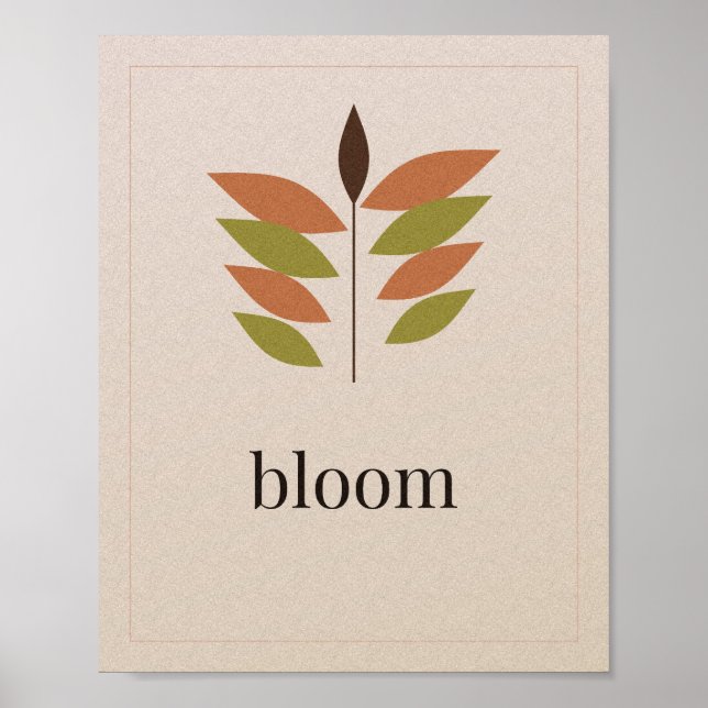 Bloom Boho Terrakotta Båge Sol Konsttryck Poster (Framsidan)