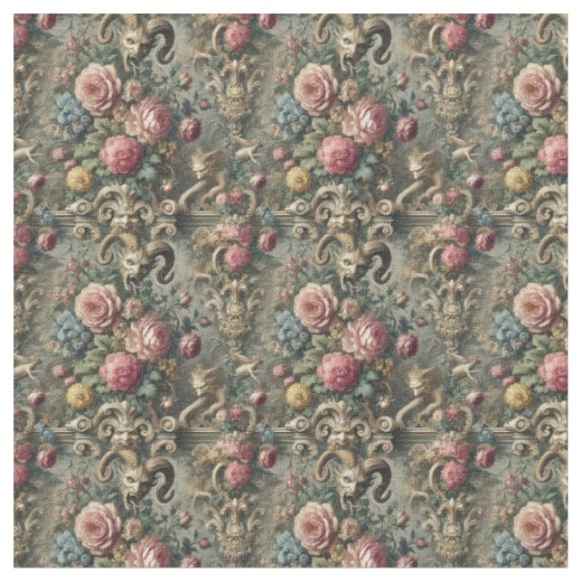 Bloom & Bone - Gothic Dense Tile Tyg (Närbild)