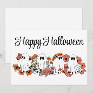 Bloom & Boo - Blommigt Ghost Parad Julkort