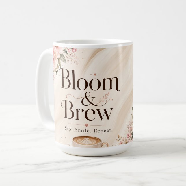 Bloom & Brew blomkrukka för kaffe. Kaffemugg (Framsida vänster)