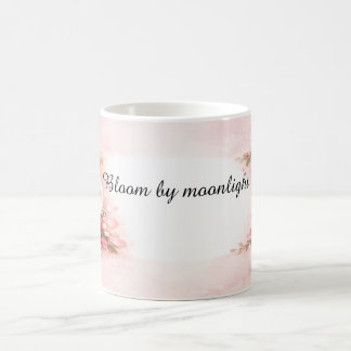 Bloom by Moonlight Pink Floral Moon Coffee Mug Kaffemugg