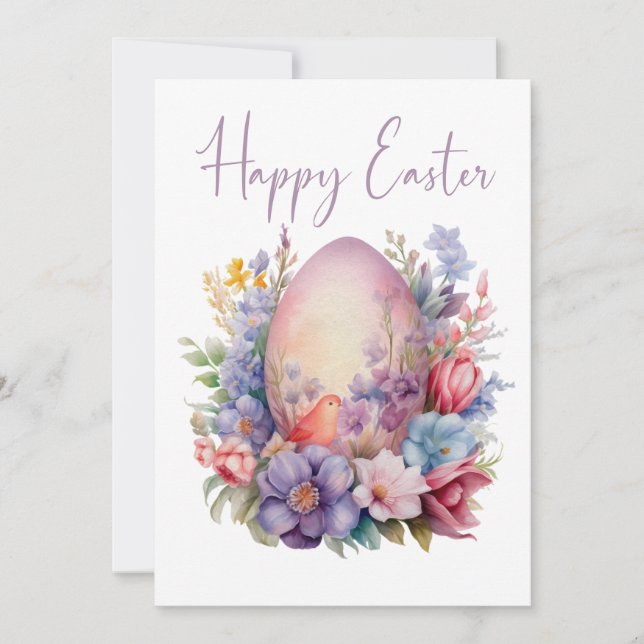 Bloom & Chirp – Easter Elegance Kort (Framsida)