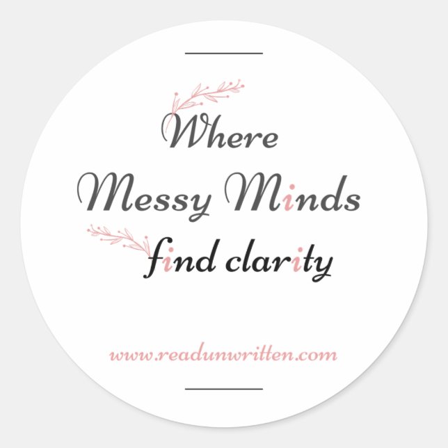 Bloom Clarity Runt Klistermärke (Framsida)