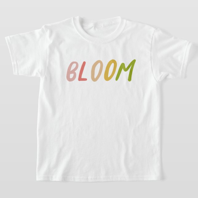 Bloom Cute Colorful Simple Children T Shirt (Laydown)