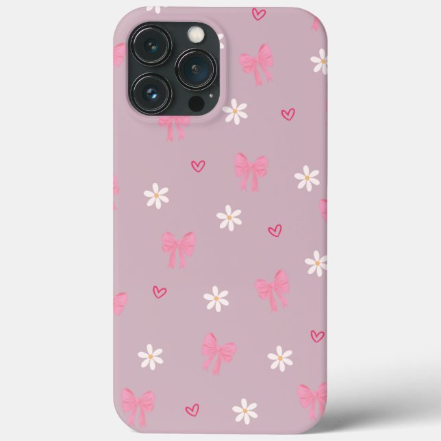  Bloom - Cute Rosa Blommigt Phone Case (Baksida)