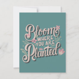 Bloom där du är planerad anteckningskort