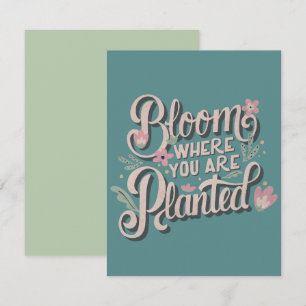 Bloom där du är planerad anteckningskort