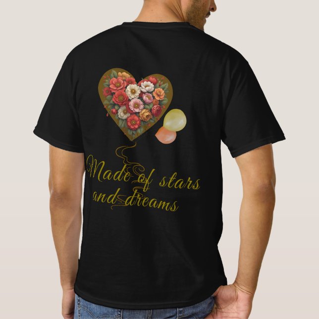 Bloom där du är planerad - Blommigt Unisex T-Shir T Shirt (Baksida)