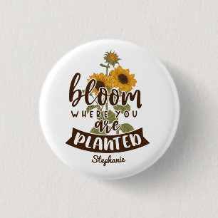 Bloom där du är planerad, eget namn knapp