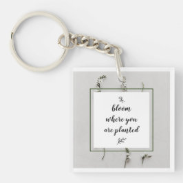 Bloom där du är planerad för akrylnyckelkedja