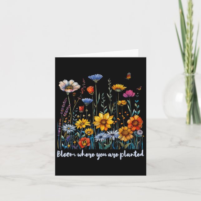 Bloom där du är planerad för jodrospositiv Qu Kort (Framsida)